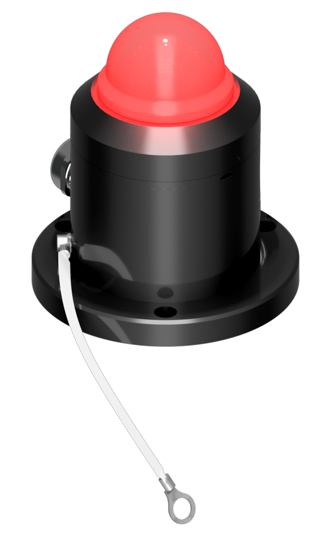 Obstruction light, red, hemispherical, Dimmable Obstruction light, red, hemispherical, Dimmable